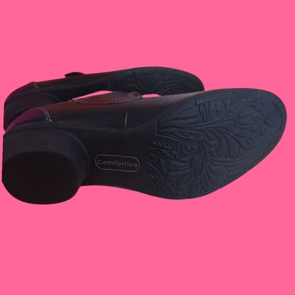 Comfortiva Womens Quanita Black Leather Mary Jane Shoes Size 6M - Picture 16 of 16